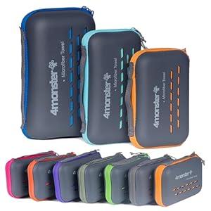 4Monster Camping Towels Super Absorbent, Fast Drying Microfiber Travel Towel, Quick Dry Ultra Soft Compact Gym Towel for Swimming Beach Hiking Yoga Travel Sports Backpack (Blue, 78.70" x 39.30")