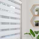 Custom-Cut Size Zebra Blinds for Indoor Windows Light Filtering & Room Darkening Window Curtains (White Color) (Height 78 inch) (Width 56 inch)