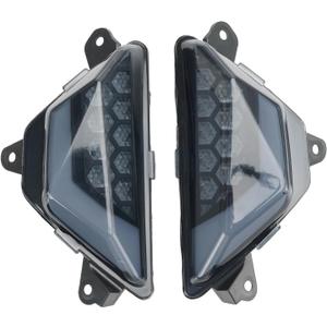 Topteng LED Front Turn Signal Light Turn Signals for KAWASAKI NINJA 300 2013-2017, NINJA 400 2018-2023, NINJA 650 2012-2023, ZX-6R 2013-2022, ZX-4RR 2023+ (black)