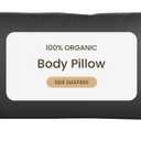 Goose Down Body Pillows for Adults, Large Body Pillow for Side Sleeper, Hugging Feather Body Pillow Insert, Cooling Full Length Long Pillow for Bed with 100% Organic Cotton Shell, Black 20"x60"