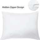 iMaylex Soft 100% Egyptian Cotton Zipper Pillow Case, Cozy and Lightweight Pillowcase, Set of 2, White, Standard, 20" x 26"