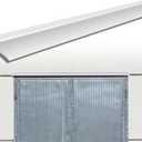 Hicarer 1 Pcs 40 Inch Door Rain Drip Cap Guard Exterior Anodized Aluminum Overall Height 1-1/2 Inch Overhead Drip Edge Flashing Weather Stripping Window Deflector Home Top Roof Rain Diverter, Silver