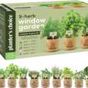 9 Herb Indoor Window Garden Kit - House Plants Seeds - Best Unique Gift Ideas for Women, Mom, Friend, Her, Birthday, Housewarming, Mother - New Home Kitchen Gifts - Live Plant Starter