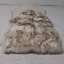 Phantoscope Faux Fur Rug, Fluffy Soft Faux Fox Fur Area Rugs for Bedroom Livingroom Kids Room Decor,Shaggy Fur Rugs Anti-Skid, White Brown, 2 x 6 Feet