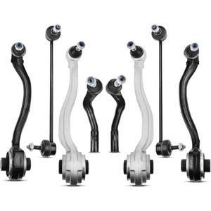 A-Premium Set of 8, Front Upper & Lower Rearward Control Arm, Sway Bar Link, Outer Tie Rod End, Compatible with Mercedes-Benz - 01-09- C230 C240 C280 C320 C350 CLK320 CLK350 CLK500 CLK550 CLK55 AMG