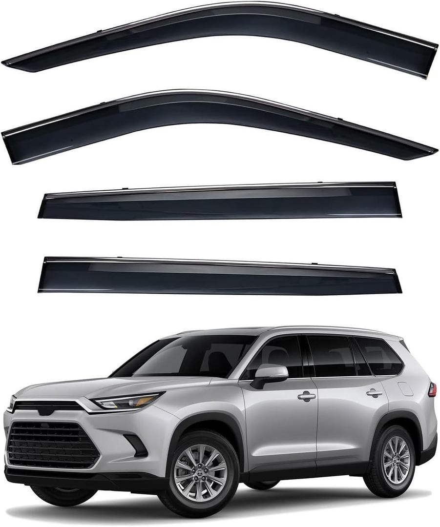 4pcs Window Visors Rain Guards for 2020-2025 Highlander