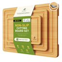 Bamboo Cutting Board Set Non Slip Feet Over Sink Kitchen Gadgets Seller 2024 First Apartment Essentials New Home Must Haves Things Stuff Accessories House Warming Decor Housewarming Hostess Host Gifts