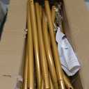 Arch Backdrop Stand and Cover Set, 7.2FT Gold Metal Arch Back Drop Stand with Spandex Arch Background Covers- Balloon Arch Stand Kit for Weddings, Parties, Baby Shower Photo Booths (White+Champange)