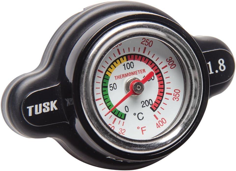 Tusk High Pressure Radiator Cap with Temperature Gauge 1.8 Bar Compatible with Honda CRF450R 2002-2026/CRF250R 2004-2026 Compatible with Yamaha YZ450F 2003-2025/YZ250 1982-2026