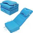 Hot Tub Booster Seat for Adults, Thickened Bathtub Cushion with Backrest and Removable Bath Pillow, 3D Air Mesh Hot Tub Seat Accssories, Full Body Support for Back Pain Relief, Relaxing Spa
