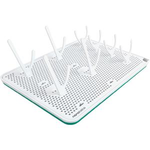 Nanobebe Slim Drying Rack  Adjustable Baby Bottle Drying Mat with Built in Drainer & 8 Moveable Pegs  Easily Dry & Store Breastfeeding Essentials Anywhere with Travel Bottle Drying Rack