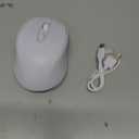 Bluetooth Mouse - Wireless, Rechargeable, Silent, Slim, Portable for Laptop, iPad, MacBook Pro, Surface Pro, PC and Samsung Tablet (White)