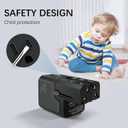 2 x Universal Travel Adapter International Pocket Plug with PD 20W USBC & USBA All-in-one with Type A C G I for US to EU UK AUS USA Worldwide Flight Travel (Black, Not Voltage Converter)