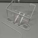 ORLESS Over The Door/Wall Mount Ironing Board Hanger, Laundry Room Iron and Ironing Caddy Board Storage Holder White