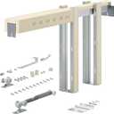 SMARTSTANDARD 36"x80" Pocket Door Frame Kit for 24"-36" Wide Door, 120LBS | Door weight capacity: 120lbs, Durable Pocket Door Kit with Two-Way Soft-Close Mechanism, Easy Install, Slide Smoothly Quietly
