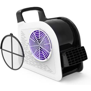 High Velocity Blower Floor Fan,355 CFM Air Mover Fan for Job Site and Home, Floor Drying Fan for Cooling and Ventilating, White