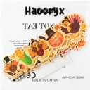 Haooryx 70Feet Happy Thanksgiving Fall Bulletin Board Borders - 72PCS Cartoon Turkey Pumpkin Maple Leaves Paper Borders Trim for School Classroom Autumn Theme Party Blackboard Border Wall Decorations