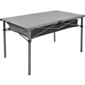 OUTSIDER Portable Aluminum Roll-Up Camping Table | Lightweight Folding Outdoor Table with Storage Mesh Pocket & Carry Bag for BBQ, Beach, Backyard., 46.25 x 27.56 x 27.56 inches