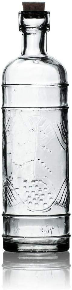 PaperLanternStore.com Mabel Clear Vintage Glass Bottle Glassware Flower Vase (Pack of 6)