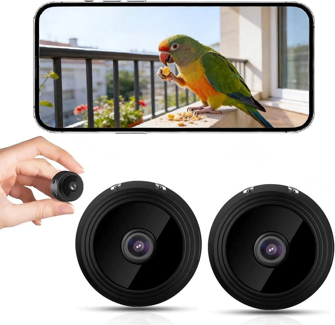 2 PCS 1080p Indoor Security Hidden Cameras, 2026 Mini Camera for Home Use