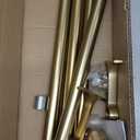 16-56 Inch Curtain rods, 1 Inch Diameter Splicing and Telescoping Structure Window Treatment Rods Set Adjustable Drapery Rods Heavy Duty Pole, Warm Gold