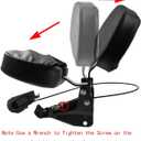 Motorcycle Adjustable Rider Backrest with Pad Foldable Driver Backrest Fit for Harley Touring Road King Street Glide Electra Glide CVO FLHR FLHX FLHT 2009-2025 (#1 Black Arm)
