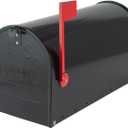 Large Mailboxes for Outside, RAINHOL Black Metal Mailbox, Galvanized Steel Post Mount Mail Box, T3 Large Capacity, 23 x 10.7 x 8.9 Inches