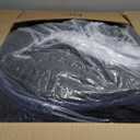 HIGOGOGO Round Stuffed Pouf Ottoman, Corduroy Poufs with Foam Chunk Filling, Furry and Fluffy Pouf Foot Stool Storage Ottoman, 20 X 15 Floor Poufs Foot Rest for Living Room, Navy