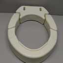 Drive Medical RTL12608 Hinged Toilet Seat Riser, Elongated Seat, White