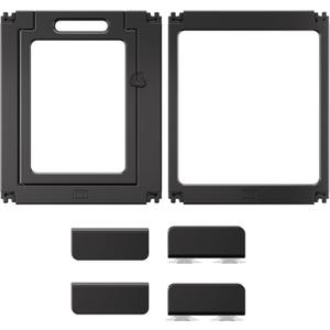 Acrylic Dog Playpen Indoor, O Series, 24" H, Black, Door + Panel