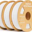 PETG 3D Printer Filament 1.75mm 3KG, Dimensional Accuracy +/- 0.02 mm, High Toughness & Impact Resistance PETG Filament Fits FDM 3D Printers, White
