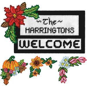 Seasonal Welcome Plastic Canvas Wall Dcor Kit