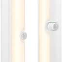 LED Motion Sensor Light Bar, USB/Battery Operated, 250 Lumens, 12 Inches, Swivel, Under Cabinet Lighting for Closet, Kitchen, 2-Pack, White