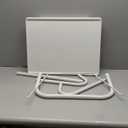 Outdoor Balcony Hanging Table for Railing, Folding Railing Table with 3 Level Adjustable Height,20.4x15.7 Inch Space Saving Side Table Outdoor Railing Bar Serving Table for Patio Balcony Deck (White)