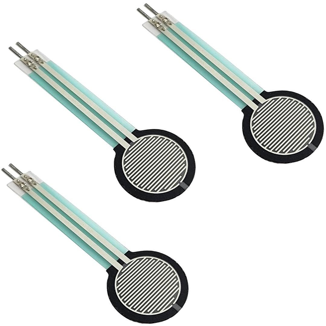 FSR402 Force Sensor, Pressure-Sensitive Resistor for Arduino, ESP32, Raspberry Pi, 3 Pieces