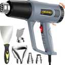 Heat Gun 212~1202 Dual-Lvel Temperature Control 4 Nozzles Overload Protection for Crafting, Shrink Tubing, Vinyl Wrap, Shrink Wrap,5Ft Power Cord (Shink Tube Kit(10Ft))