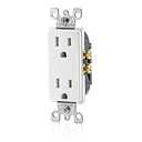 Leviton 15 Amp Decora Tamper-Resistant Duplex Electrical Wall Outlet, T5325-W, White