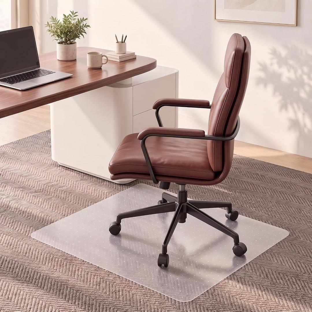 28" X 30" Chair Mat for Hardwood Floor & Carpet, Square Non-Slip Studs