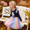 VIKITA Girls Dresses Winter Long Sleeve Party Gifts for Girls 5-6 Years