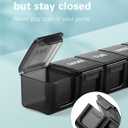 Sukuos Extra Large Weekly Pill Organizer, 7 Day Daily Pill Box Case Easy to Open, Silkscreen Printed Medicine Container with Clear Lid for Vitamins, Fish Oils or Supplements