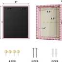 Love-KANKEI Shadow Box Frame 8x10,Wood Deep Shadow Box Display Case with Unique Beads Door and Glass Window, Memory Box Gift for Pictures,Medals,Memorabilia,Collections Pink