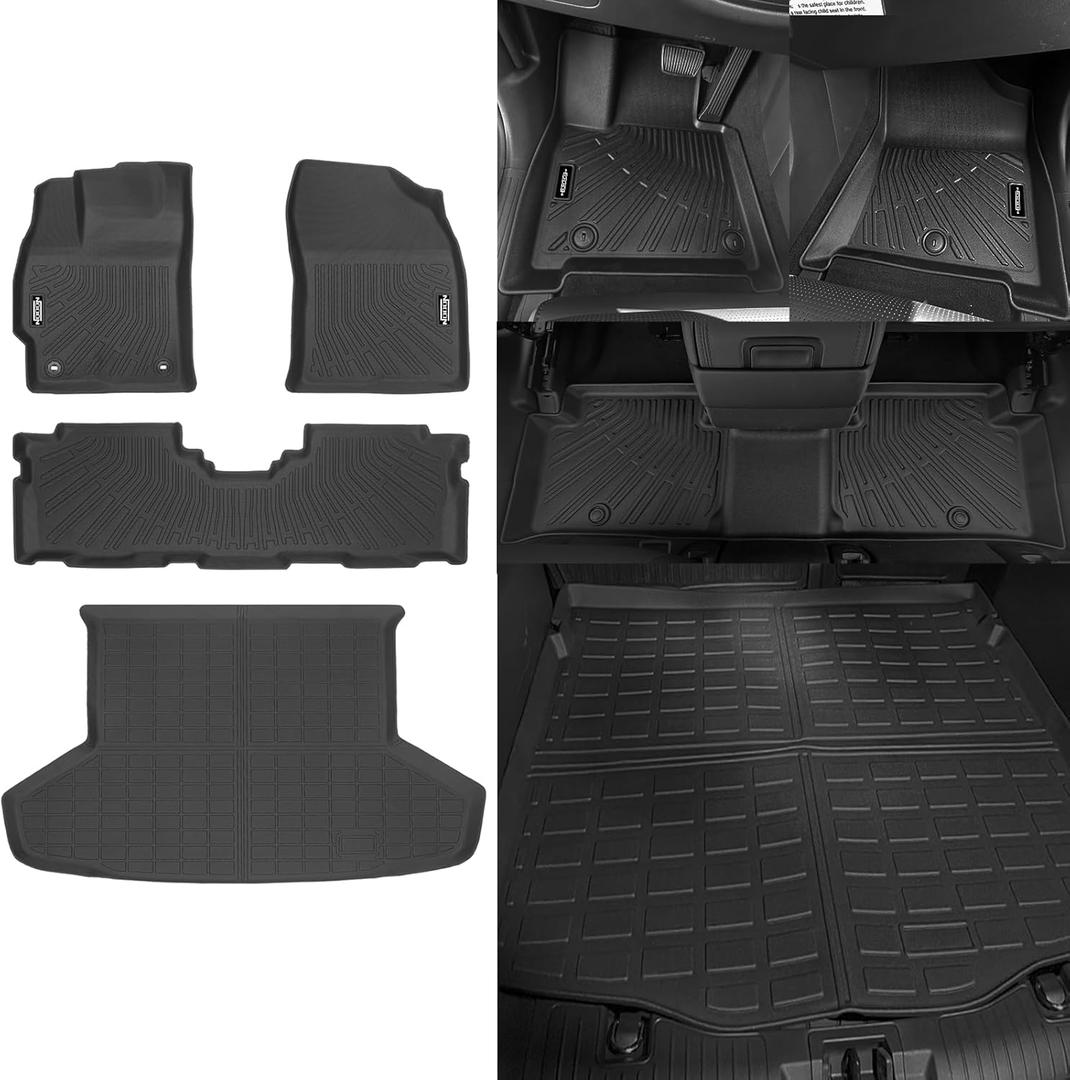 Custom Fit Floor Mats for Toyota Prius V 2012-2017, All Weather TPE Floor Liners with Trunk Mat, Odorless Full Set Interior Accessories