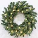 20'' European Holiday Favor Wreaths Pre-lit with LED Lights