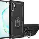 for Samsung Galaxy Note 10 Plus Case, forGalaxy Note 10+ Dual Layer Protective Heavy Duty Armor Rugged NOTE10 + [Military-Grade] ProtectiveMagnetic Kickstand Car Holder Phone Case Black