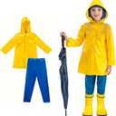 Caroline Costume Kids Yellow Raincoat and Blue Pants Costume Set Halloween Cosplay Accessories Merchandise