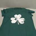 Butovek Womens Funny Lucky Irish Shamrock V Neck Shirt St Patricks Day Graphic Short Sleeve Top Casual Spring Tees(XL, Dark Green02)