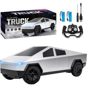 1/24 rc car Remote Control Truck 2.4G 4wd All Terrain High Speed Remote Control Car with Light and Loadspace Electric Vehicle Toys for Kids, rc Cars for Boys and Girls Age 6-12 Primary Color