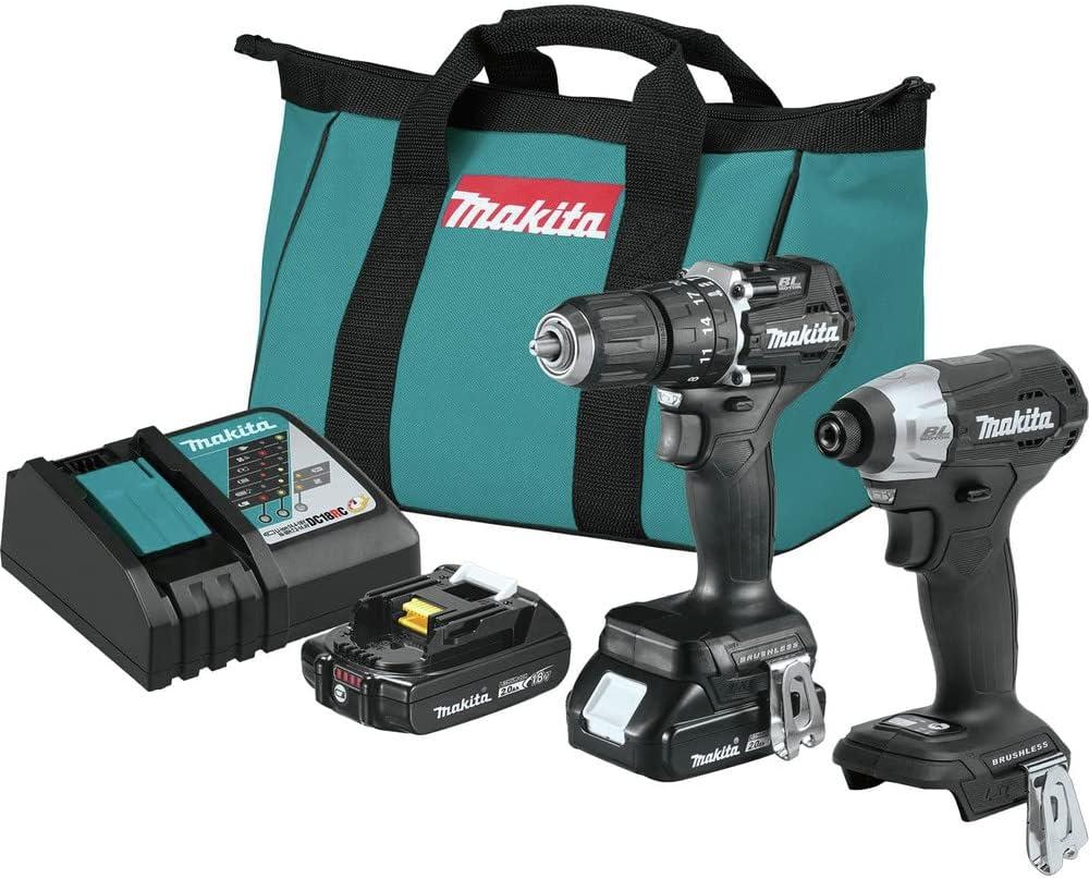 Makita CX205RB 18V LXT Lithium-Ion Sub-Compact Brushless Cordless 2-Pc. Combo Kit (2.0Ah)