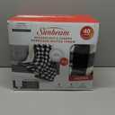 Sunbeam Electric Throw Royal Luxe Microplush Heated Blanket, 4 Heat Settings, 4-Hour Auto Shut-Off, Fast Heating, Warm and Cozy, Grey Rodeen Plaid, 50" x 60"