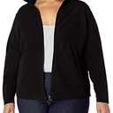 Amazon Essentials Women's Plus Size Full-Zip Polar Fleece Jacket, Black, 6X
